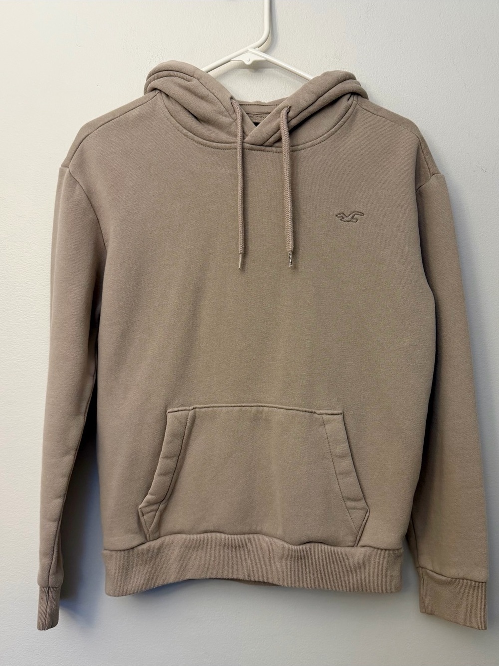 Hollister Men’s Taupe Hoodie Sweatshirt XS